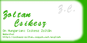 zoltan csikesz business card
